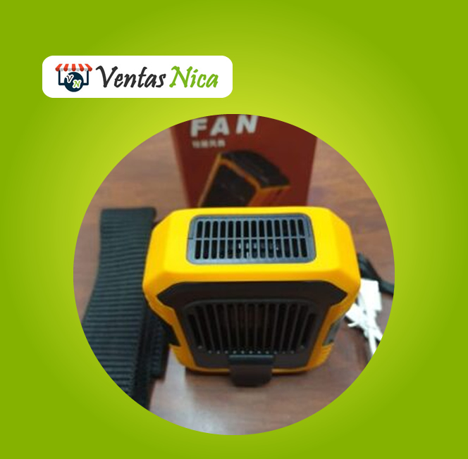 Electronico Abanico Portatil Cinturan Power Bank 4000mA con Luz (con cinturon)