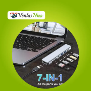 Electronico Adaptador Celular OTG TipoC a HDMI/USB/MicroSD/Dex/Macbook 7en1