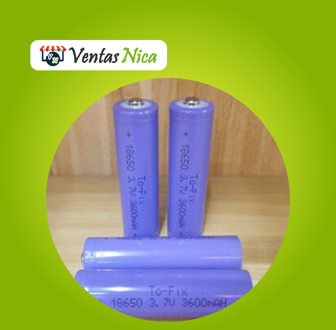 Electronico Bateria Cilindrica 18650 3.7V 3600mA (Bujia Emergencia)
