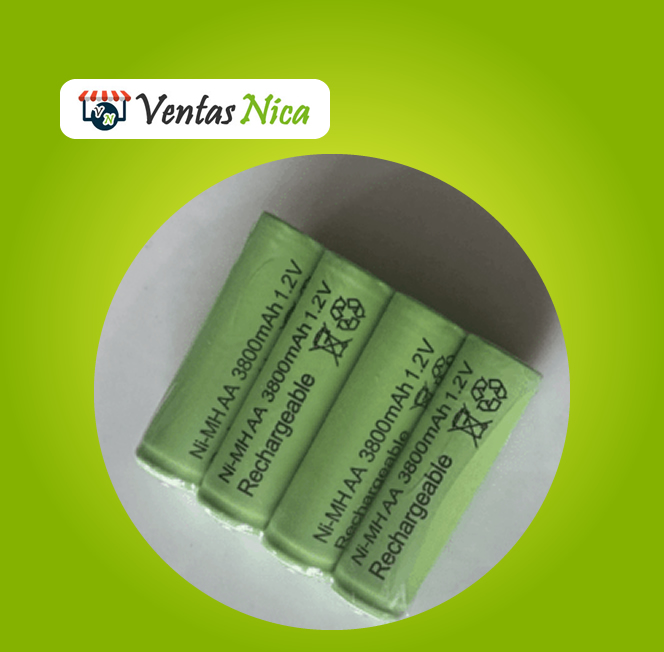 Electronico Bateria Cilindrica AA 1.2V 800mA Recargable (Trapa Mosca)