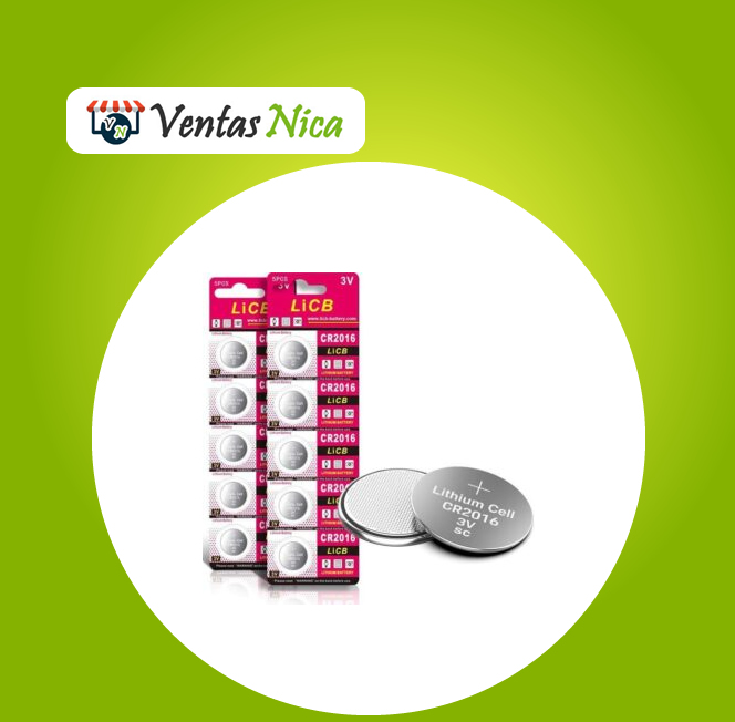 Electronico Bateria Alarma 03V 50mA CR2016 (Reloj/Juguete) 5uds