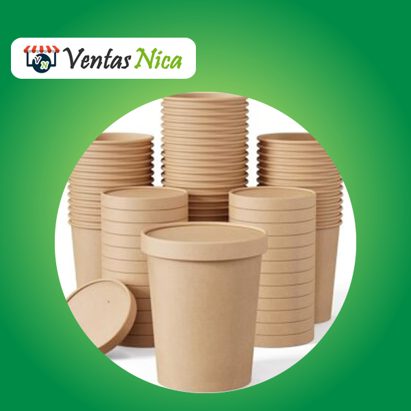 Empaque Vaso Papel 450ml 90mm para Empaque Sellador (con Tapa)