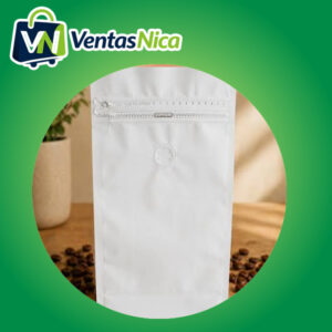 Empaque Bolsa Café 1 libra 13.5*26+7.5cm Blanco