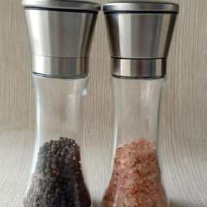 Hogar Cocina Botella Vidrio 200ml Molino para Sal/Pimienta/Ajonjolí