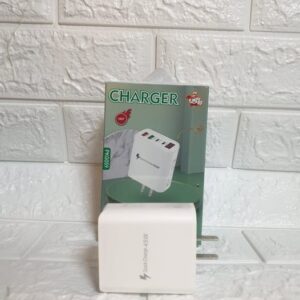 Electrónico Cargador 45W (con medidor de Voltaje y Amperaje) Negro