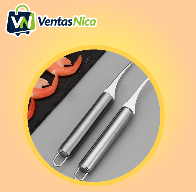 Hogar Cocina Cuchillo Desvenador de camarones, de una sola cabeza