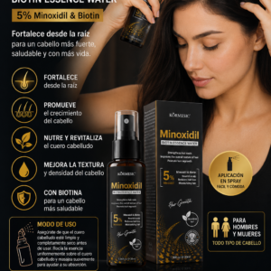 KORMESIC Agua Esencial Revitalizante con 5% Minoxidil y Biotina 30ml