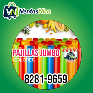 Pajilla 1.1cm*Longitud21cm (Color) Paq. 100unds