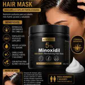 KORMESIC Crema Capilar Capello Iluminadora 5% Minoxidil y Biotina 250g