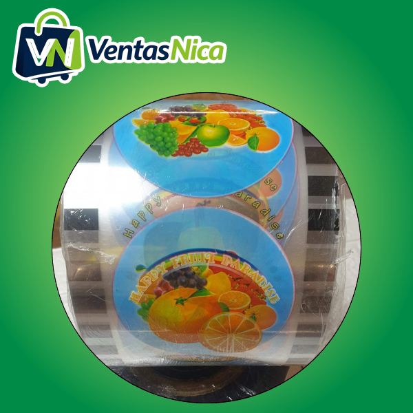 Empaque Sello Plástico 13cm (9.5cm) Frutas 2200/rollo