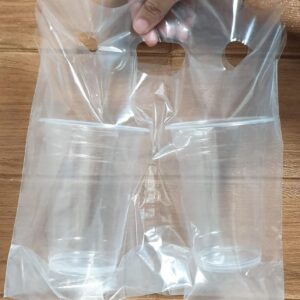 Bolsa porta vasos dos vasos Transparente (sin diseño)